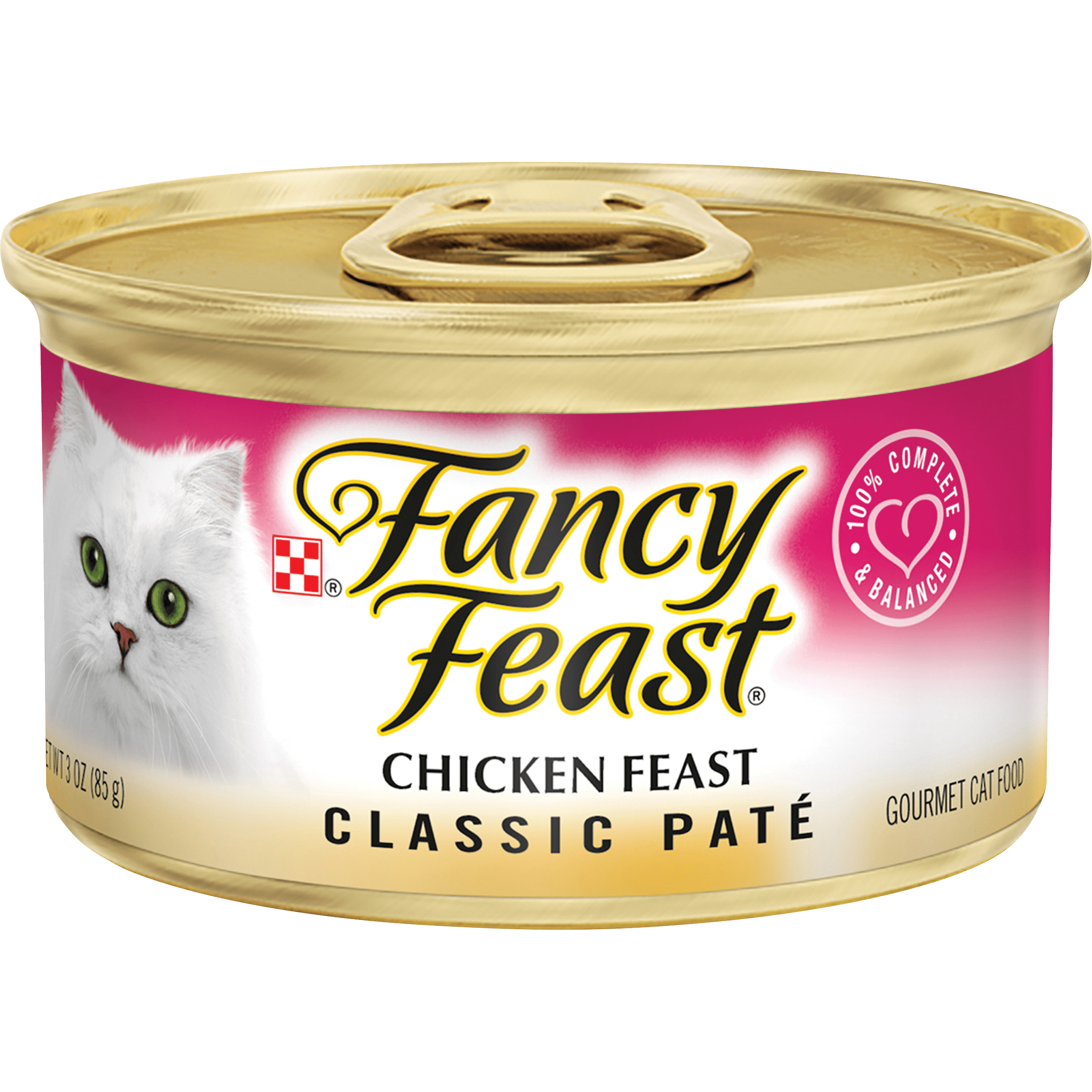 Fancy Feast Grain Free Pate Wet Cat Food, Chicken Feast 3 oz. Can