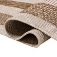 thumbnail image 3 of JONATHAN Y TSN209F-28 Dover Classic 3-Stripe Border Cream/Brown 2 ft. x 8 ft. Indoor/Outdoor Runner Rug, 3 of 7