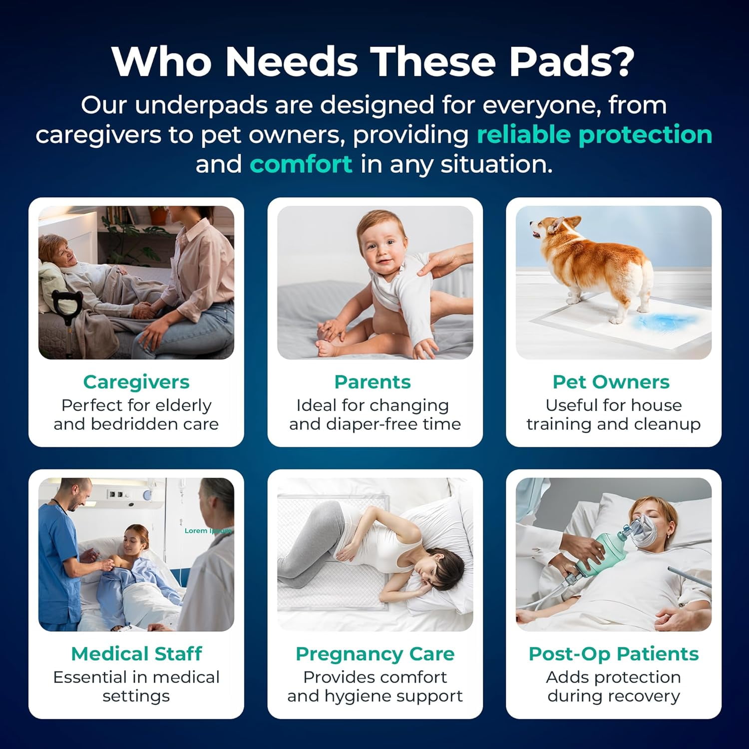 SAFEWAY USA Bed Underpads for Adults — Absorbent Disposable Pad for Mattress, For Incontinence & Bedwetting for Hospital & Home Use Preferred by Caregivers, Holds Up to 400 lbs — (36"x36", 90 Count)