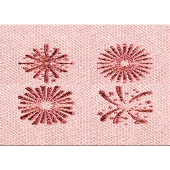 Ahgly Company Machine Washable Indoor Rectangle Transitional Light Rose Pink Area Rugs, 2' x 5'