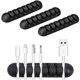 thumbnail image 1 of Clips de cable adhesivos de silicona Gestión de cables Organizador de cables multifunción para Office Home Cable USB TV PC Laptop, 4 piezas Negro, BR-Life esquí esquí Gafas de esquí, 1 of 5