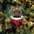 thumbnail image 1 of Adorno navideño de perro, letrero colgante de madera para árbol de Navidad, estatuas, decoraciones, colgante, regalo, 1 of 4
