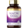 Niacin | 100mg | 300 Vegetarian Tablets | by Carlyle