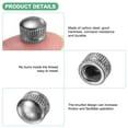 thumbnail image 2 of 25-Pack Threaded Cap Nuts, M6x11mm Screw Caps for Light Fixture, Female Knurled Knob Nut for Ceiling Light Cover Replacement [Chrome Tone], 2 of 7