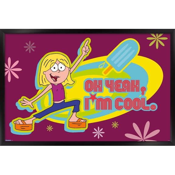 Disney Lizzie McGuire (2001) - Oh Yeah, I’m Cool. Wall Poster, 22.375" x 34" Framed