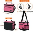 thumbnail image 4 of OPUX Insulated Lunch Box Men Women, Lunch Bag for Work School, Leakproof Soft Cooler Tote Adult, Large Lunch Pail Kids Boys Girls, Picnic Beach Food Bag with Shoulder Strap, Pink, 4 of 8