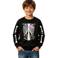 thumbnail image 3 of Unisex Boys Girls Halloween Sweatshirt Fashion Print Crew Neck Fall Long Sleeve Pullover Clothes for Casual Wear Black,5-6 Years, 3 of 3