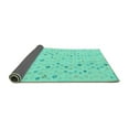 thumbnail image 2 of Ahgly Company Indoor Rectangle Abstract Turquoise Blue Modern Area Rugs, 6' x 9', 2 of 4
