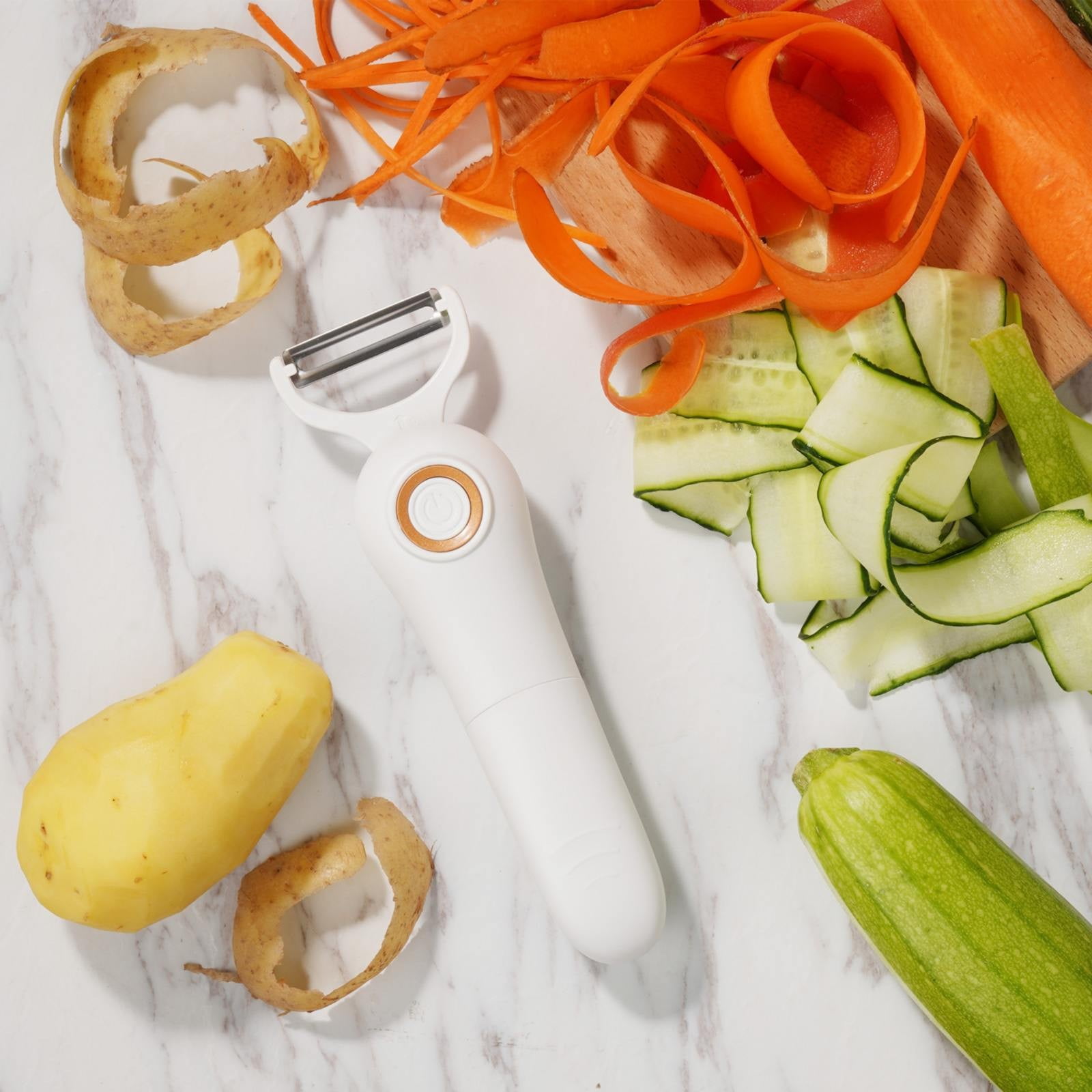Mingjia Peeler,1*Electric Peeler Labor-Saving Completely Stylish Portable Electric Shredder,Cordless 3 Peeler Handheld Vegetable Peeler Usb Rechargeable Potato Peeler with 3 Cutting Easy To Operate