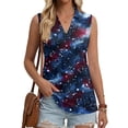 thumbnail image 2 of 250 Years American Flag 250th Anniversary USA T-Shirt Womens Sleeveless Shirts Printed Golf Polo Shirts, 2 of 5