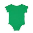 thumbnail image 2 of Rabbit Skins 4432 Infant Soccer Ringer Fine Jersey Bodysuit, 6M, VINTAGE GRN/ WHT, 2 of 4