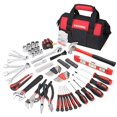 thumbnail image 2 of FASTPRO 236-Piece Home Repairing Tool Set Mechanics Hand Tool Kit with 12-Inch Wide Mouth Open Storage Bag Household Tool Set for DIY Home Maintenance Red, 2 of 8