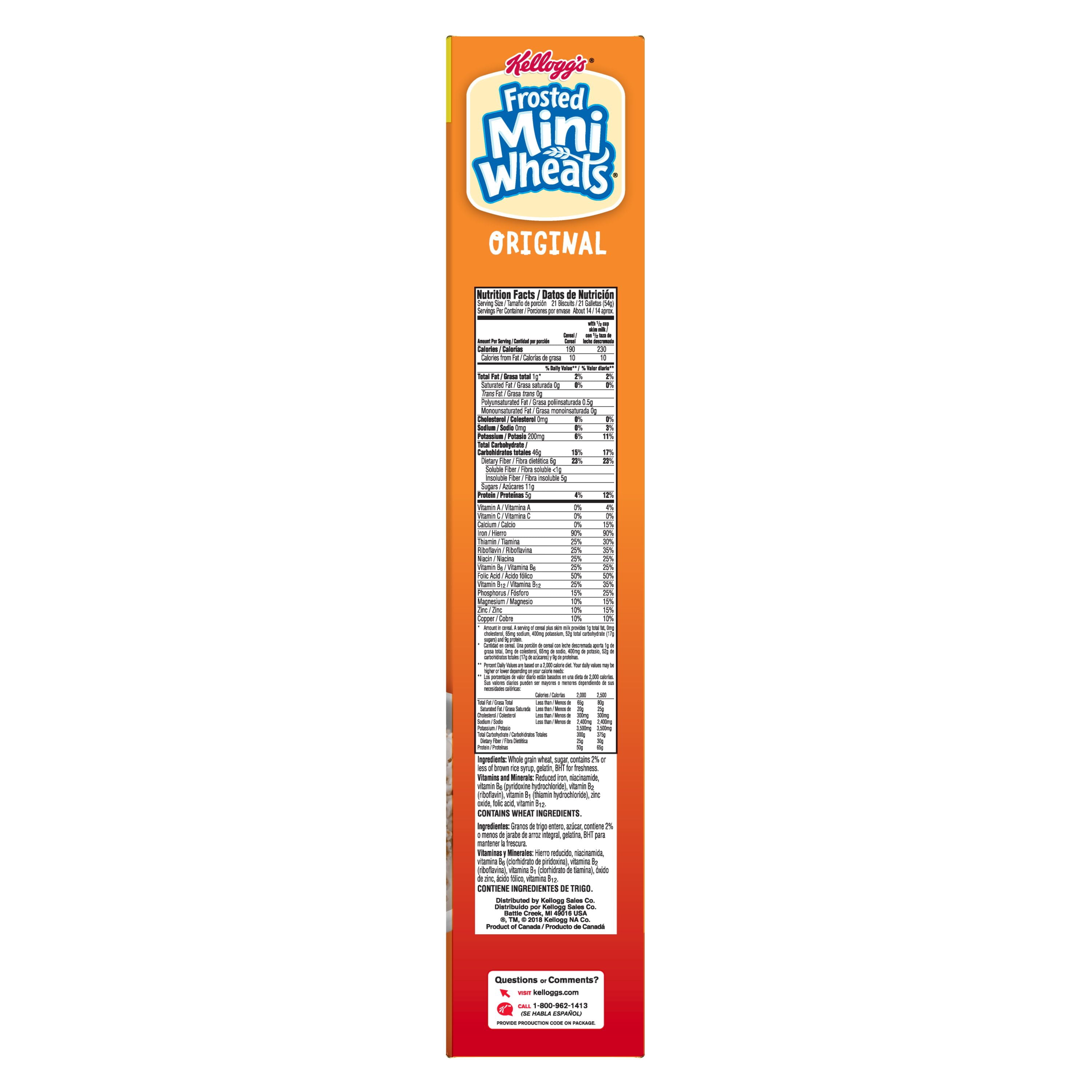 Mini Wheats Kellogg Fmw 27.6 Oz. Bonus Packs