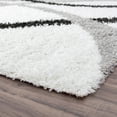 thumbnail image 4 of Uptown Shag Contemporary Shag Thick White and Silver Indoor Area Rug, 6.7' x 9', 4 of 7