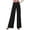 Black, variant on GJSYRH Womens High Waisted Cropped Wide Leg Stretchy Straight Pants Trousers with Pockets