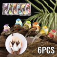 thumbnail image 2 of Ruibeauty 6Pcs Fake Feather Bird Xmas Tree Decor Perched Woodland Birds Decor Adornment, 2 of 4