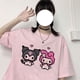 thumbnail image 2 of Cartoon Kuromied Devil Print Fashion Short Sleeve Women's T-Shirtpangjing, 2 of 4