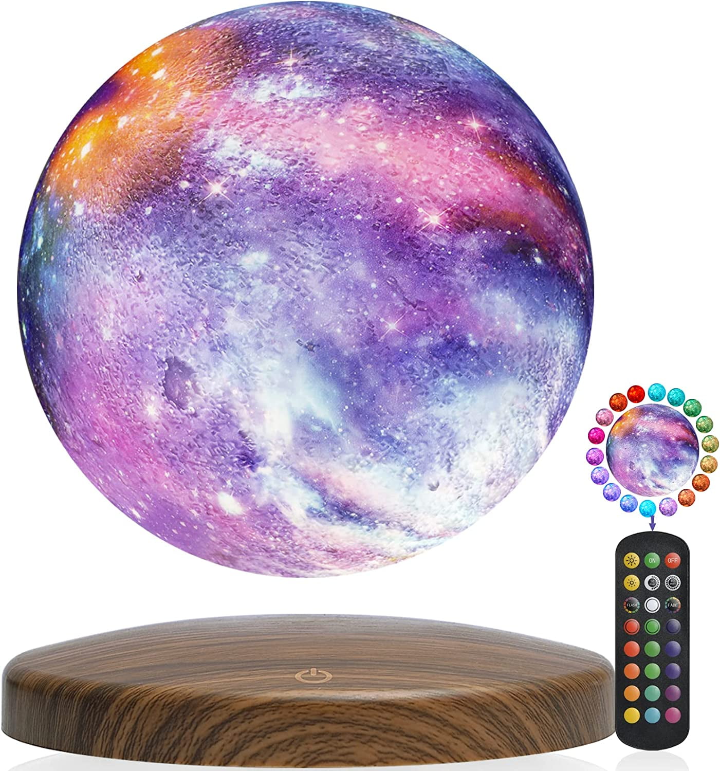 Piping plasticitet lærling GEDUBIUBOO Levitating Moon Lamp Night Light - 18 Colors 3D Printing  Magnetic Floating Rotating Moon Light with Timing Setting Remote &amp;  Touch Control as Birthday Christmas Gifts Un - Walmart.com