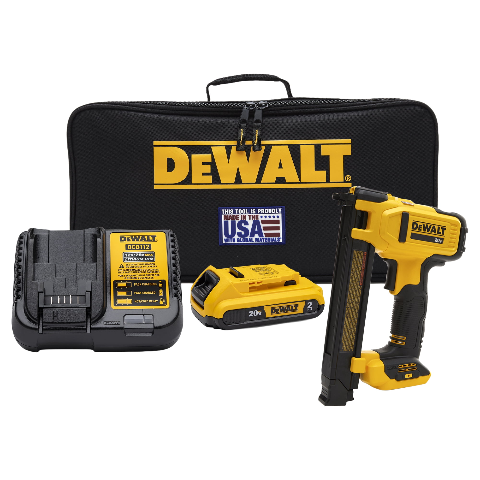 DEWALT DCN701D1 Cable Stapler Kit, Battery Included, 20 V, 2 Ah, 1 in W Crown