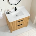 thumbnail image 4 of Mumbai 36" Single Vanity in Oak Weathering Light Brown with Composite Stone Top, 4 of 16