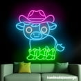 thumbnail image 4 of Handmadetneonsign Cow Neon Sign, Cowboy Cow Led Light, Western Cow Wall Art Decor, Home Wall Decor 53594, 4 of 5