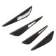 thumbnail image 1 of 4 Uds. Parachoques delantero de coche de fibra de carbono Canard Lip Splitter aletas alerón del cuerpo Universal, 1 of 8