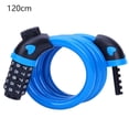 thumbnail image 3 of Bloqueo De Bicicleta De 5 Dígitos, Código De Combinación Reiniciable Autoenrollable, Cable De Bloqueo De Seguridad De Bicicleta Para Montar Al Aire Libre Sweethay OD009015-00, 3 of 7