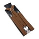 thumbnail image 1 of Sonducket Correa para pantalones con tirantes en forma de X con 4 pinzas, pantalones cruzados elásticos para hombres y mujeres, Clip para Accesorios de disfraces Marrón, 1 of 6