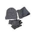 thumbnail image 3 of LAVA Winter Beanie Hat Scarf Gloves Set for Women Men Touch Screen Gloves Skull Cap Knit Neck Warmer Set (Gray), 3 of 9