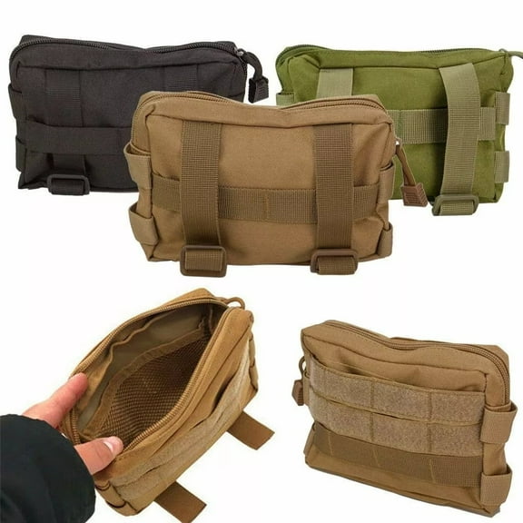 EDC Pouch Multi-purpose Belt Waist Pack Bag Utility Phone Pocket Black