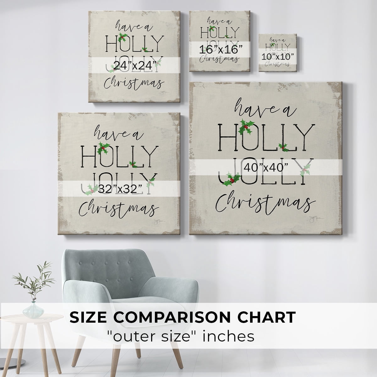 Holly Jolly Christmas- Gallery Wrapped Canvas