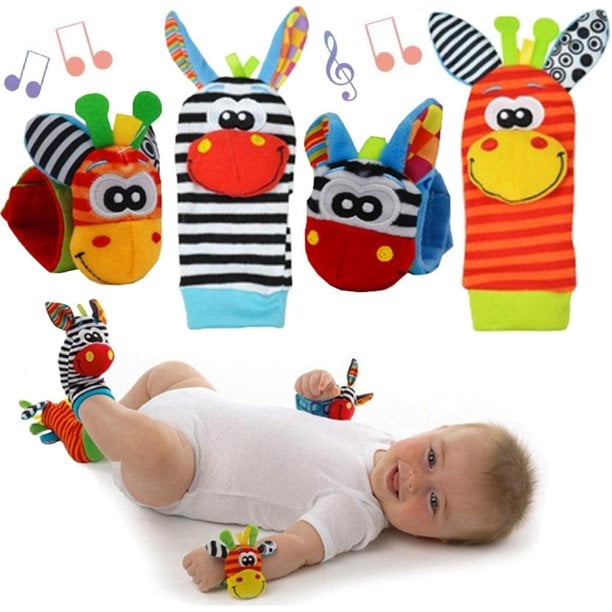 SHELLTON Baby Wrist Rattle Baby Socks Rattle, Baby Finder Animal