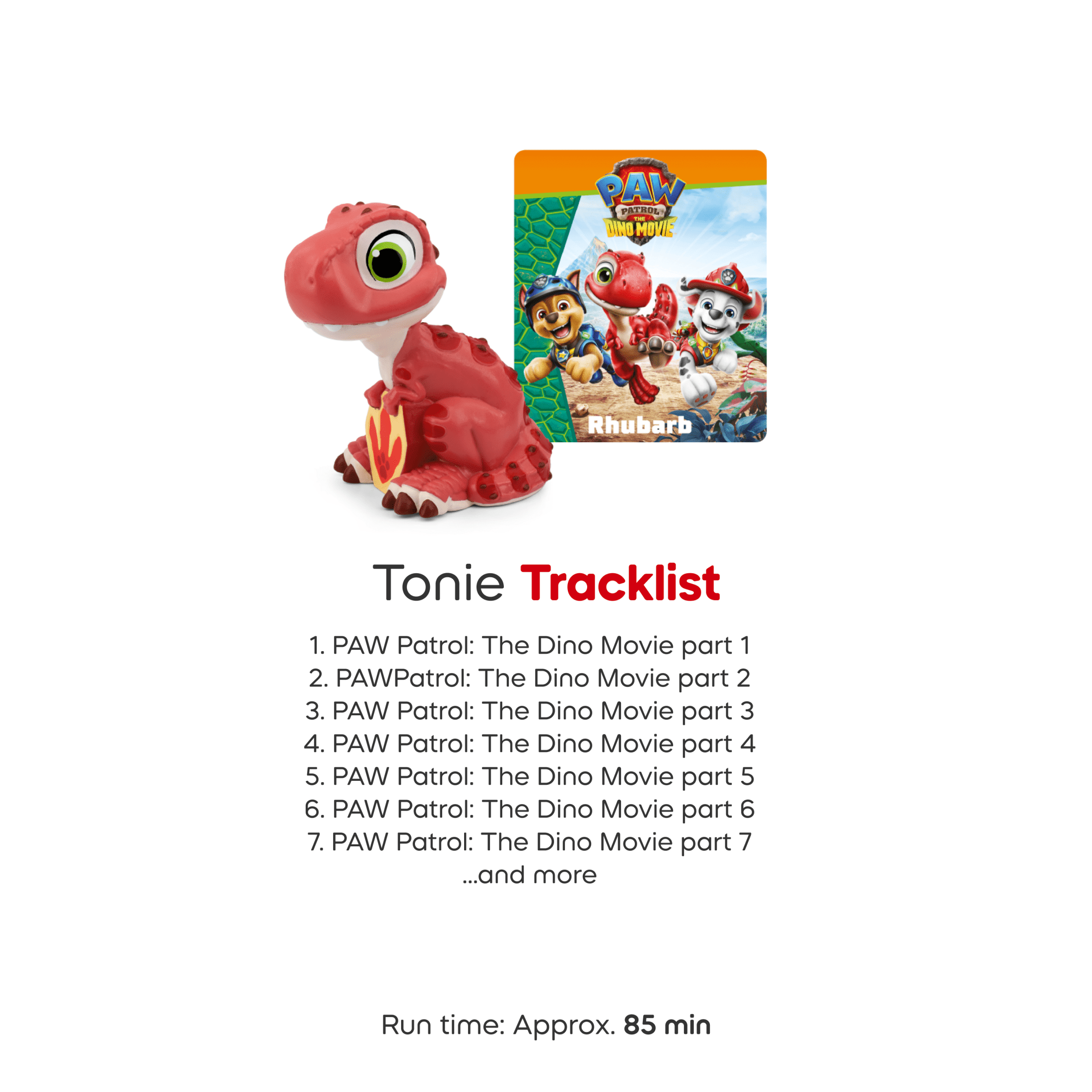 tonies PAW Patrol: Rhubarb The Dino Movie Tonie Audio Toy Figurine, Age Group 3+