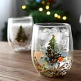 thumbnail image 4 of MANNYA 300ml Unique Tea Cup BPA Free Coffee Glass Movable Glitter Sequin Drinking Good Grip Christmas Tree Milk Glass Gift, 4 of 16