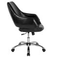 thumbnail image 2 of Home Office Mid-Back Office Chair with Wrap Style Arms in Black LeatherSoft, 2 of 4