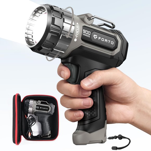Spotlight FORTO Compact, recargable, 1400 lúmenes, alcance 823 m