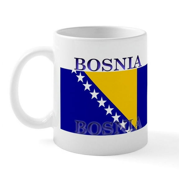 CafePress - Bosnia Bosnian Herzegovina Flag Mug - 11 oz Ceramic Mug - Novelty Coffee Tea Cup