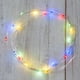 thumbnail image 4 of Cadena de luces a pilas con 20 micro LED multicolores sobre cable plateado, 4 of 4