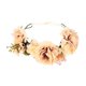 thumbnail image 4 of Diadema de corona floral Sunnimix Tocado de flores para mujer Champán, 4 of 8