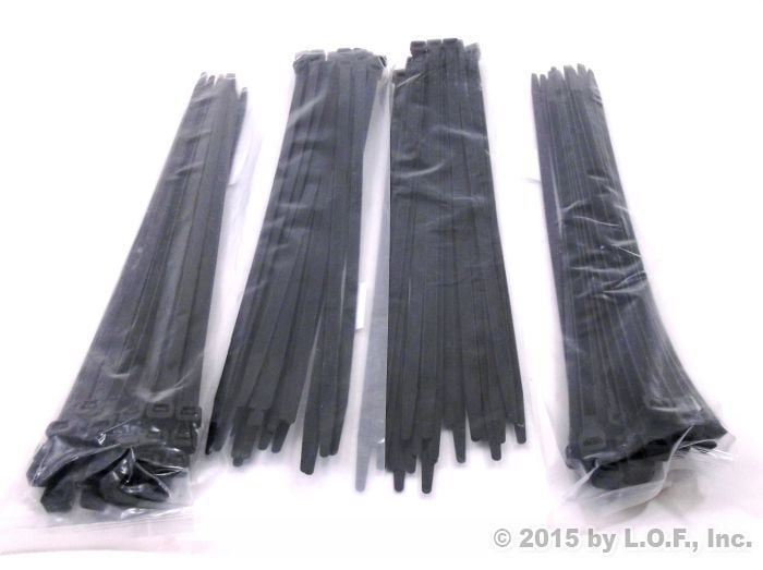 50 LBS 400 Pack Nylon Wrap Zip Ties 14 Inch Black Cable Ties 