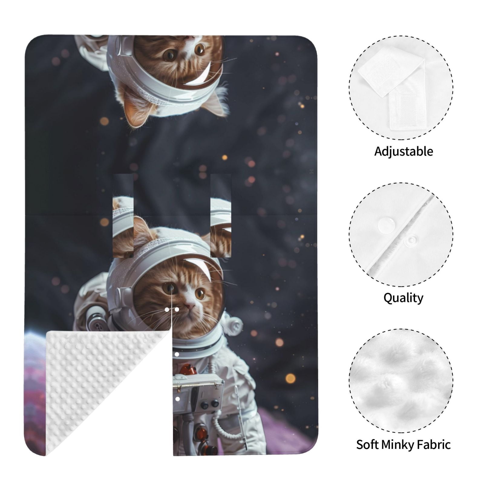 Car Seat Cover Baby - Cat Astronaut In Space Breathable Infant Car Seat Cover for Baby Carseat, Lightweight Comfort Baby Essentials Must Haves Newborn Stuff for Girl Boy