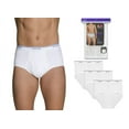 thumbnail image 4 of Fruit of the Loom Men's Tag Free 100% Cotton Classic White Briefs 3 Pack,3X-Large, 4 of 5