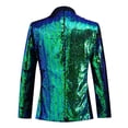 thumbnail image 3 of toraway Men Suits Set Regular Fit Autumn Men's Performance Suit Silver Sequin Male Stage Performance Slim Fit Suit Jacket XXL, 3 of 3