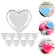 thumbnail image 3 of 10 piezas de bolas transparentes en forma de corazón, bola rellenable en forma de corazón, adorno para regalo, caja de regalo, decoración, 3 of 5