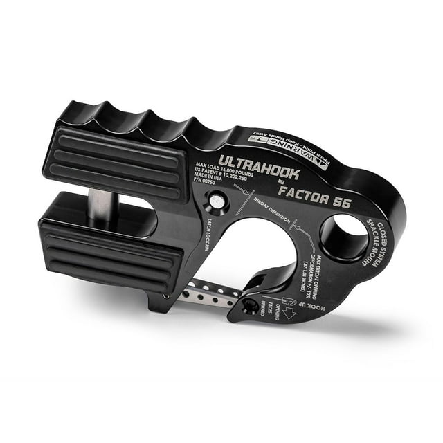 Grillete Winch Hook Factor 55 Ultrahook de sistema cerrado, 16.000 libras