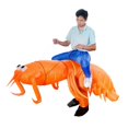 thumbnail image 1 of Shrimp Infant Costume Blowup Big Mantis-shrimp Rider-fancy-dress Colorful Funny Air-costume For Adults, 1 of 5