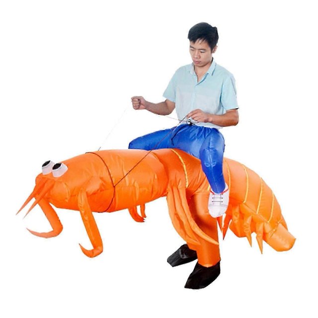 Shrimp Infant Costume Blowup Big Mantis-shrimp Rider-fancy-dress Colorful Funny Air-costume For Adults