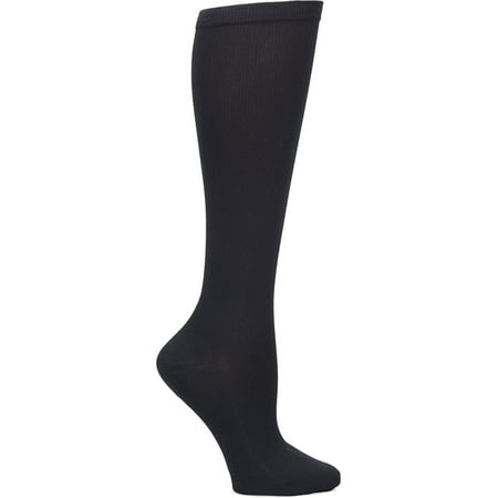 Black Custom Calf Accessories - Nurse Mates Women's 12-14 mmHg Wide Calf Compression Trouser Sock