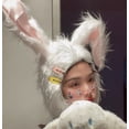 thumbnail image 5 of Accesorios para actuaciones fotográficas con gorro de oreja larga de conejo de peluche con forma de corazón para niña bonita, 5 of 5