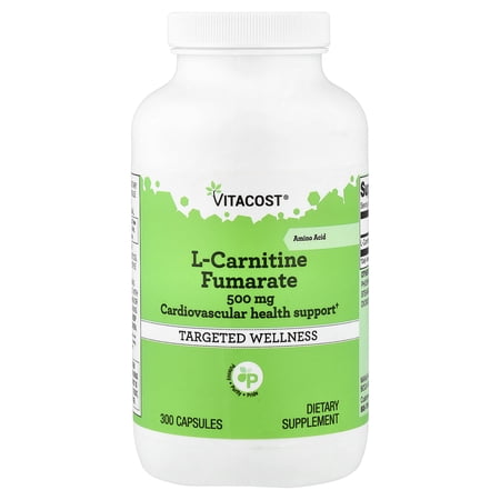 Vitacost L-Carnitine Fumarate, 500 mg, 300 Capsules